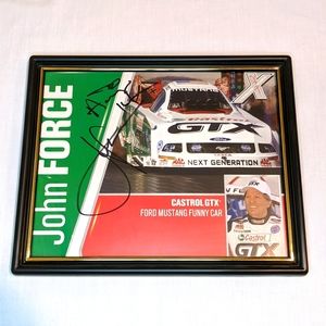 NHRA Framed Signed John Force Promo Photo